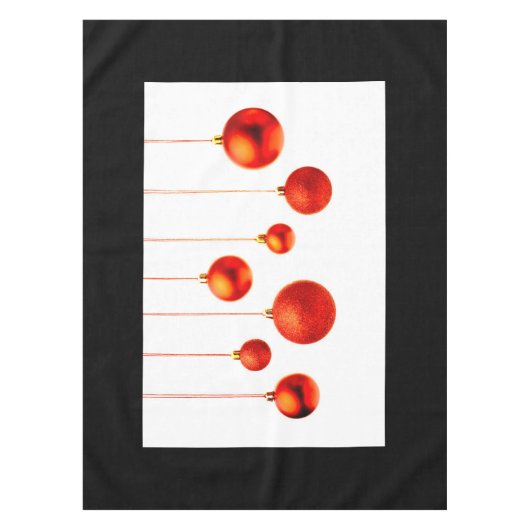 kerstballen tafelkleed (Voorkant)