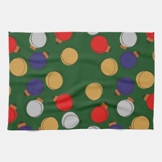 kerstballen theedoek (Horizontaal)