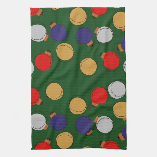 kerstballen theedoek (Verticaal)