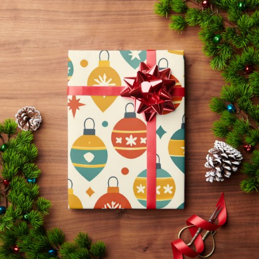 Kerstballen uit grootmoeders tijd cadeaupapier (Feestdagen Geschenken)