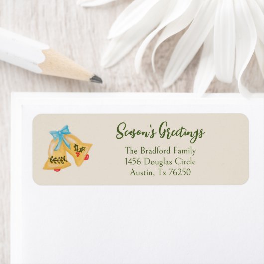 Kerstballen Vakantie Rood Groen Goud Minimal Etiket (Insitu)