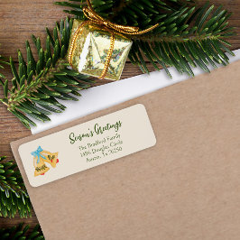 Kerstballen Vakantie Rood Groen Goud Minimal Etiket