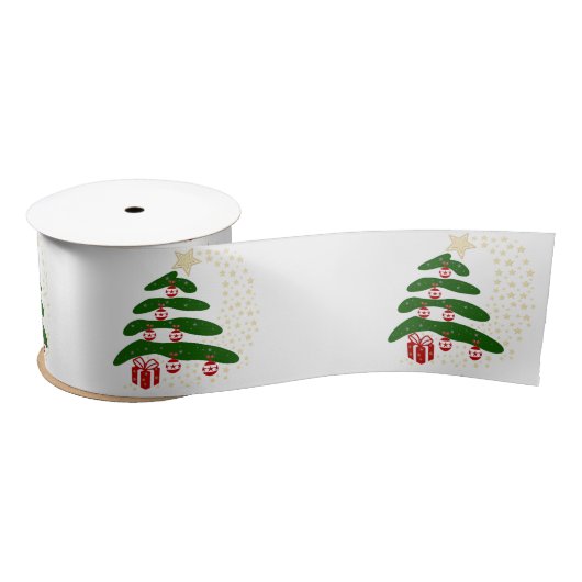 Kerstballen van dennenbomen, Cadeaus Satijnen Lint (Spoel)