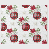 Kerstballen van vreugde cadeaupapier (Vlak)