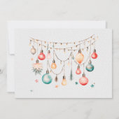  Kerstballen Verjaardagsfeest Dank U Kaart  (Achterkant)