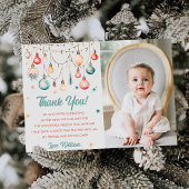 Kerstballen Verjaardagsfeestje Dank je kaart