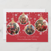 kerstballen Vier Fotokaarten Kaart (Voorkant)