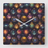 Kerstballen Wandklok (Voorkant)