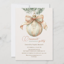 Kerstballenruilparty met vintage boogornament