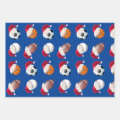 Kerstballer Sports Funny Santa Holiday Inpakpapier Vel (Voorkant 3)