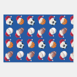 Kerstballer Sports Funny Santa Holiday Inpakpapier Vel