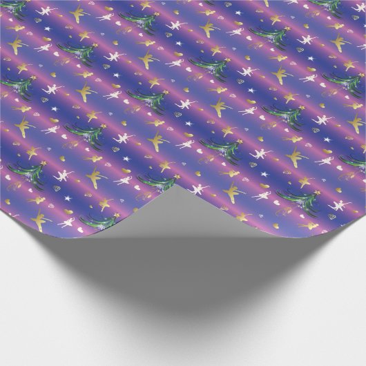 Kerstballerina - Ballet Dancer Cadeaupapier (Hoek)