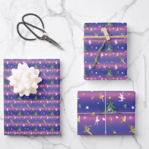Kerstballerina - Balletdanseres Inpakpapier Vel