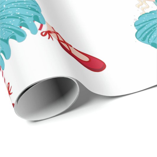 Kerstballerina Cadeaupapier (Rol Hoek)