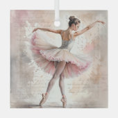 Kerstballerina Glas Ornament (Voorkant)