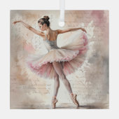 Kerstballerina Glas Ornament (Achterkant)