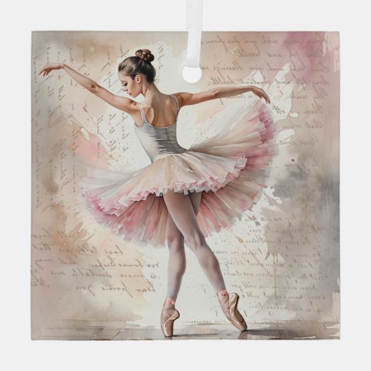 Kerstballerina Glas Ornament (Achterkant)