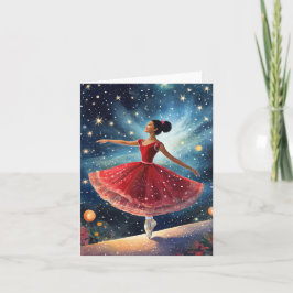 Kerstballerina Kaart