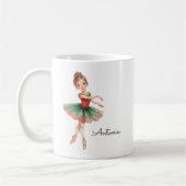 Kerstballerina meisje  koffiemok (Links)