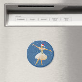 Kerstballerina met Castanets Magnet (Insitu (Vaatwasser))