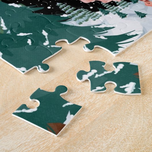 Kerstballerinas in sneeuw legpuzzel (Zijkant)