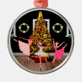 Kerstballerinas Metalen Ornament