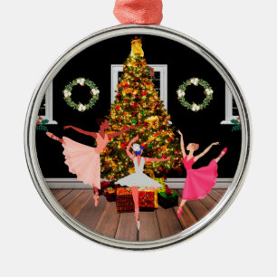Kerstballerinas Metalen Ornament