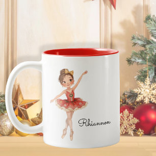 Kerstballetdanseres Tweekleurige Koffiemok