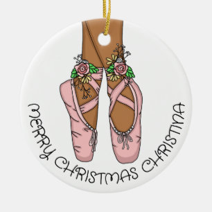 kerstballetdiapositieven, speciaal ontworpen voor  keramisch ornament