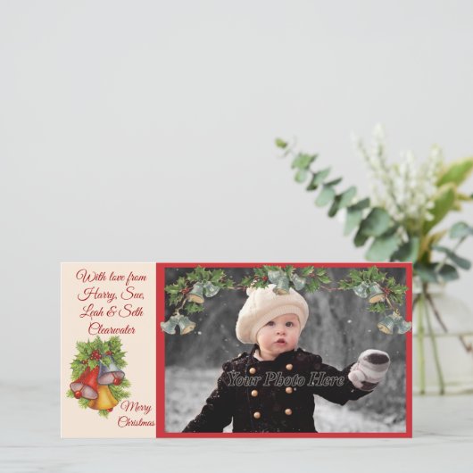 Kerstballetfotokaart Feestdagenkaart (Staand voorkant)