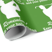 kerstballetje CLEAN GOLFING xmas humor Cadeaupapier (Rol Hoek)