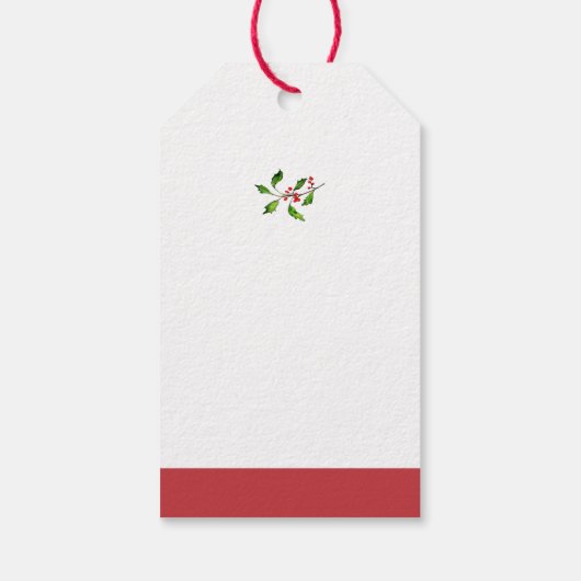kerstballetjes met Labels met een rode boog Cadeaulabel (Achterkant)