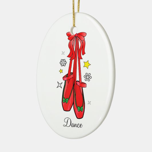 kerstballetschoenen keramisch ornament (Links)