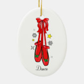 kerstballetschoenen keramisch ornament (Achterkant)