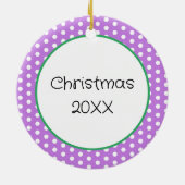 Kerstballetslippers, speciaal aangepast keramisch ornament (Achterkant)