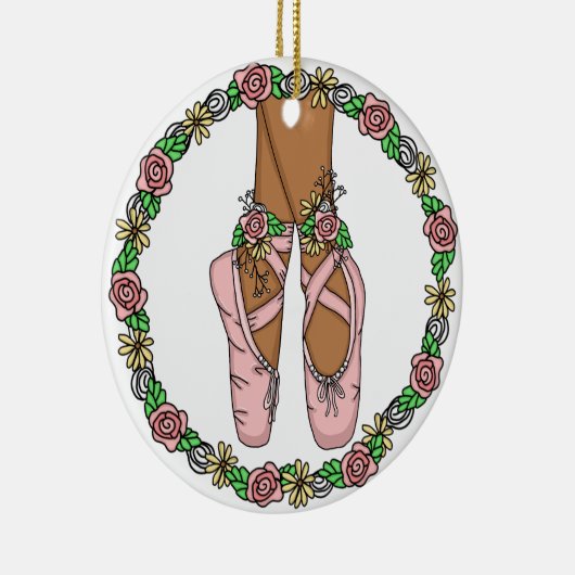 Kerstballetslippers, speciaal aangepast keramisch ornament (Rechts)