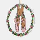 Kerstballetslippers, speciaal aangepast keramisch ornament (Links)