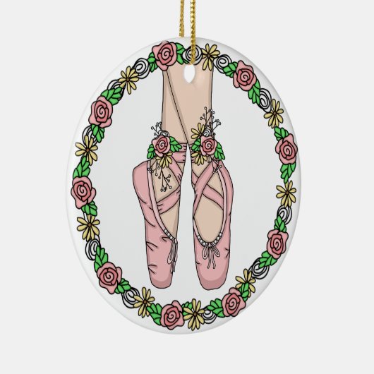 Kerstballetslippers, speciaal aangepast keramisch ornament (Rechts)