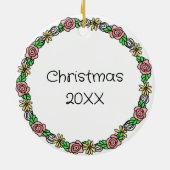 Kerstballetslippers, speciaal aangepast keramisch ornament (Achterkant)