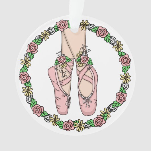 Kerstballetslippers, speciaal aangepast ornament (voorkant)