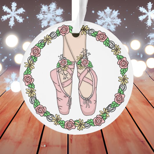 Kerstballetslippers, speciaal aangepast ornament