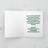 Kerstballonnen Custom Business Logo Groen Feestdagen Kaart (Binnen)