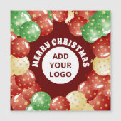 Kerstballonnen Custom Company Rode Kaart (Voorkant)