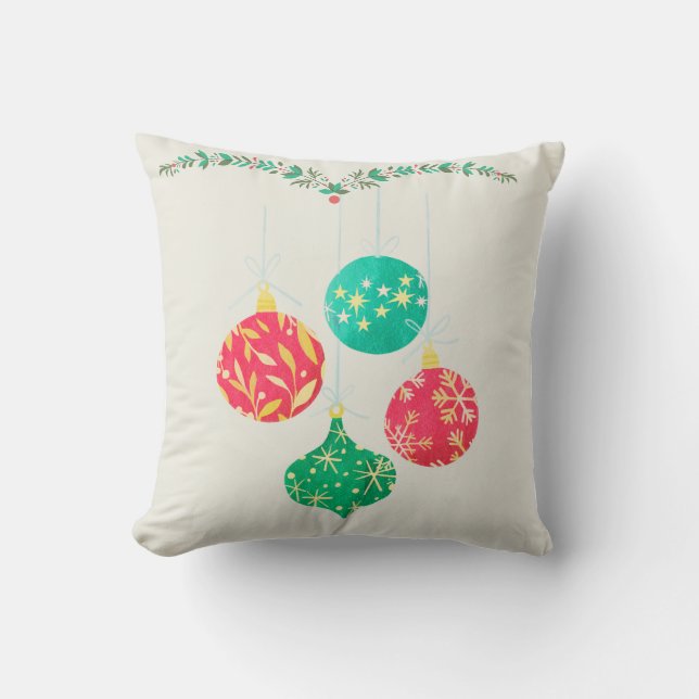 Kerstballonnen Decoratiekussen Kussen (Voorkant)