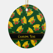 kerstballonpatroon keramisch ornament (Links)