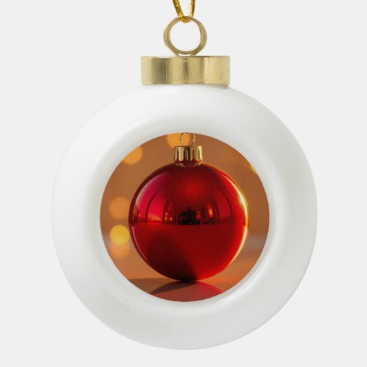 Kerstbalornament Keramische Bal Ornament (Voorkant)