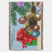Kerstbalornament Siamees Kat Grappig Deken (Voorkant Verticaal)