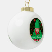 Kerstbalornamenten met baby keramische bal ornament (Links)