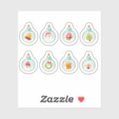 Kerstbalornamenten stickercollectie sticker (Vel)