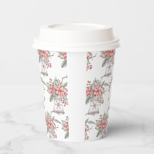 kerstbalpatroon papieren bekers (Links)